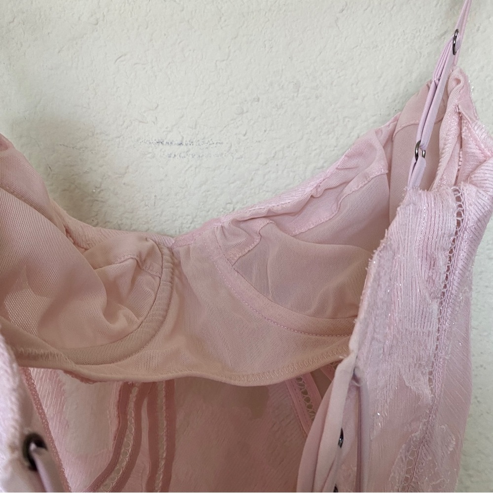 House of Cb 'Seren' Soft Pink Floral Lace Back Maxi Dress‎ NWOT size S A-C - Picture 9 of 13